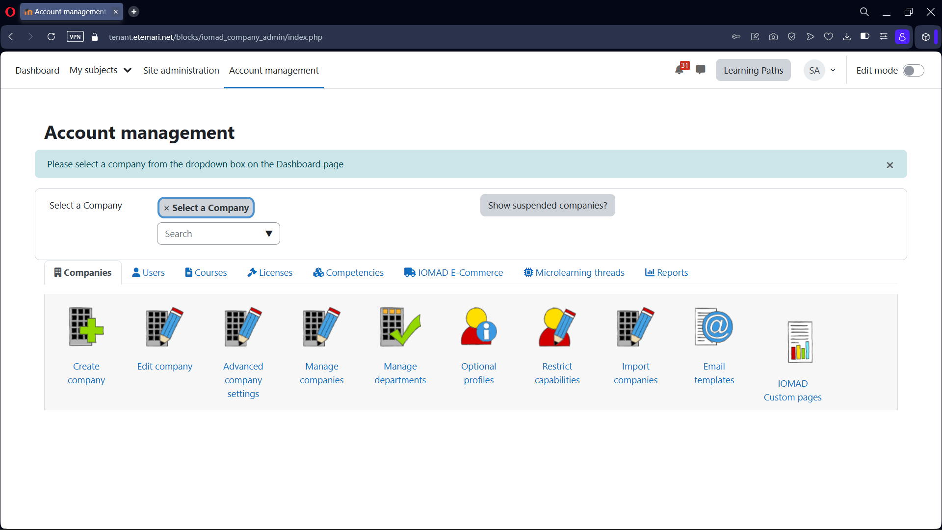 Tenant LMS Setup